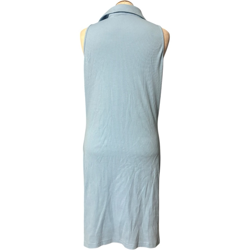 Shein Button Front Ruched Bodycon Dress Blue XL - Picture 4 of 5